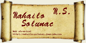 Mahailo Solunac vizit kartica